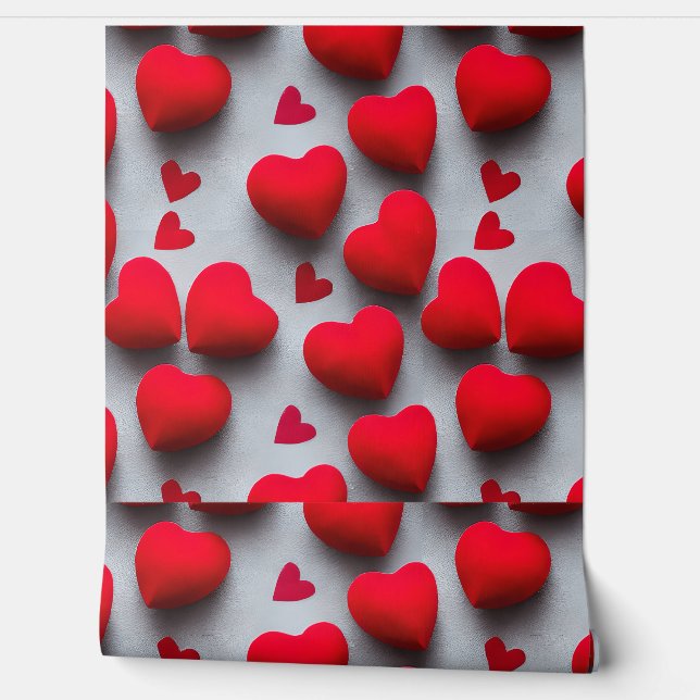 Pintado Papel de fondo de El día de San Valentín romántico (Desenrollar)