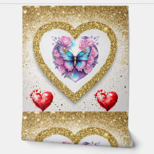 Pintado Papel de fondo de El día de San Valentín romántico