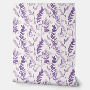 Pintado Papel de fondo de la hoja de Serene Lavender