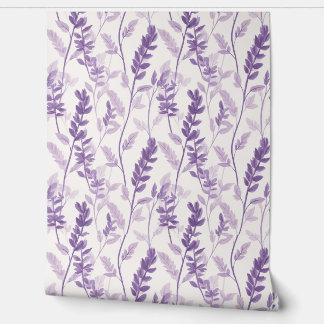 Pintado Papel de fondo de la hoja de Serene Lavender