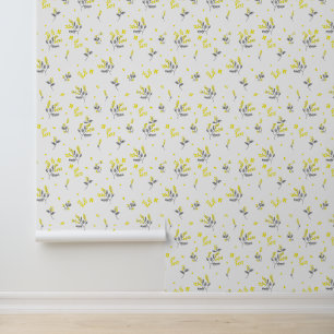 Pintado Papel de fondo de motivos florales