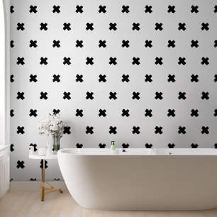 Pintado Papel de fondo de pantalla de patrón cruzado blanc
