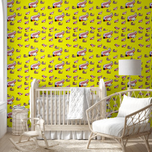 Pintado Papel de fondo de pantalla Feliz avión amarillo