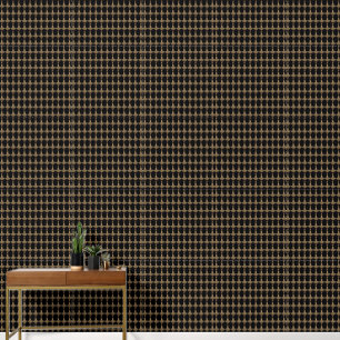 Pintado Papel de fondo de vinilo liso y negro de oro Thor