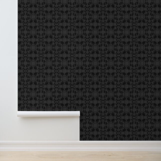 Pintado Papel de fondo del patrón de encaje negro (Solicitud)