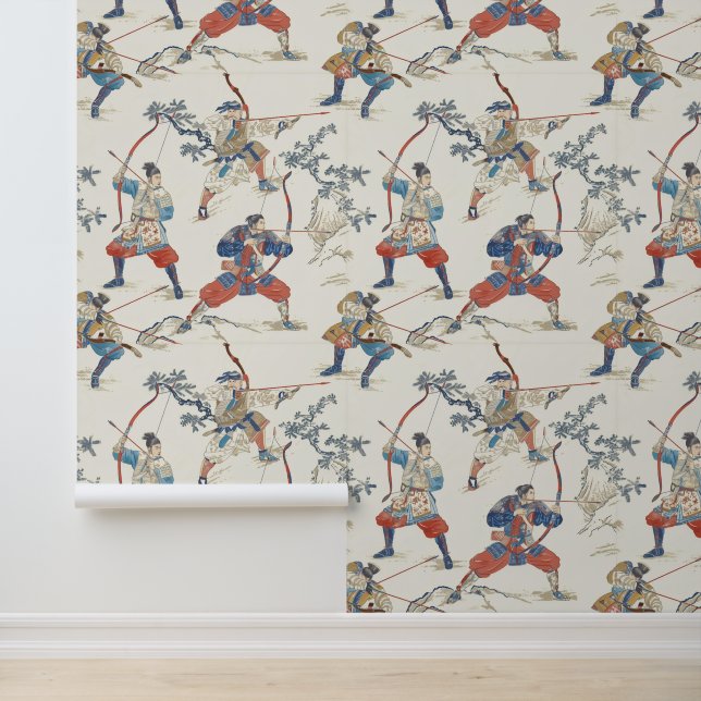 Pintado Papel de fondo del patrón japonés de Samurai Arche (Solicitud)