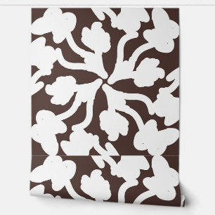 Pintado Papel de fondo floral blanco "Ratti_Creative_Arts"