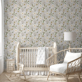 Pintado Papel de fondo floral romántico y elegante