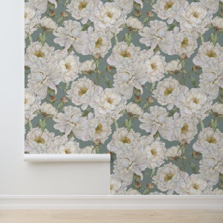 Pintado Papel de fondo floral romántico y elegante