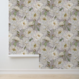 Pintado Papel de fondo floral romántico y elegante