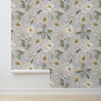 Pintado Papel de fondo floral romántico y elegante