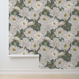 Pintado Papel de fondo floral romántico y elegante