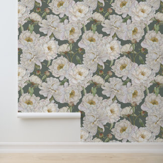 Pintado Papel de fondo floral romántico y elegante