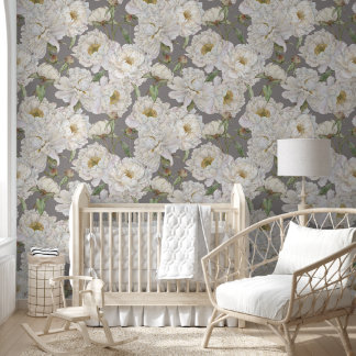 Pintado Papel de fondo floral romántico y elegante