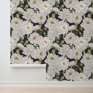 Pintado Papel de fondo floral romántico y elegante