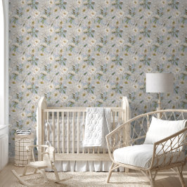 Pintado Papel de fondo floral romántico y elegante