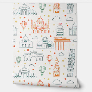 Pintado Papel de fondo moderno y elegante de los monumento