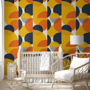 Pintado Papel de fondo negrita de patrones geométricos - F