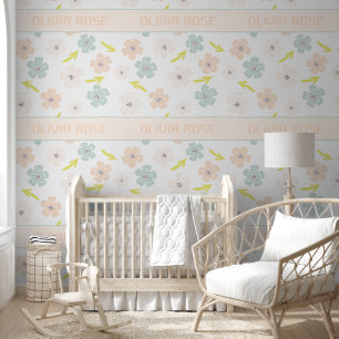 Pintado Papel de fondo para el nombre del bebé personaliza