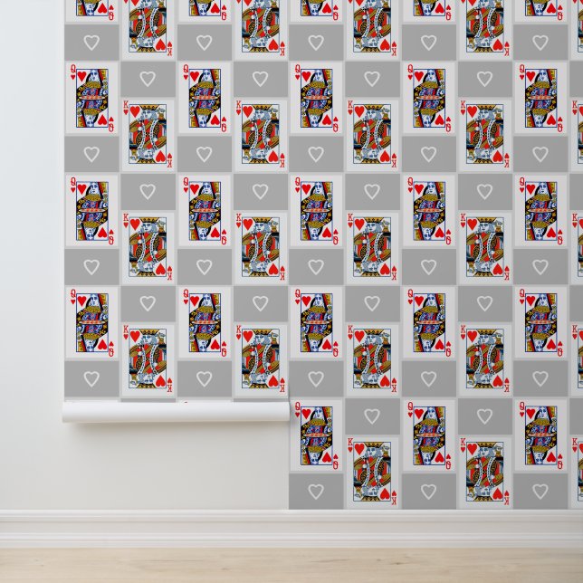 Pintado Papel de fondo Rey y Reina del Corazón (Solicitud)