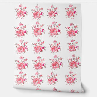 Pintado Papel de fondo rosa floral