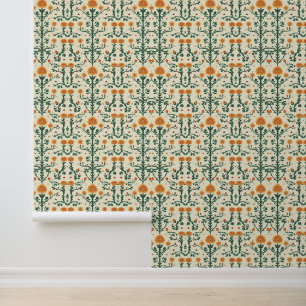 Pintado Papel de fondo verde y amarillo