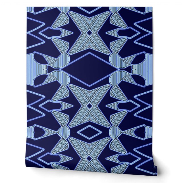 Pintado Papel de pantalla azul "Ratti_Creative_Arts" (Desenrollar)