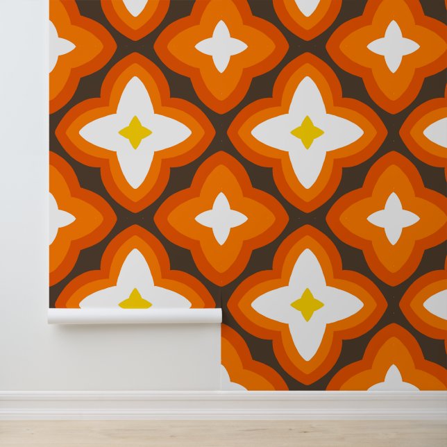 Pintado Papel de pantalla de color retro (Solicitud)