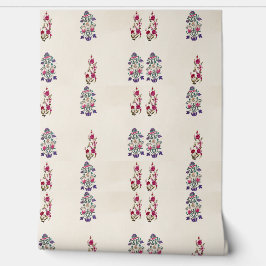 Pintado Papel de tapiz rosa rosado de estilo retro foráneo