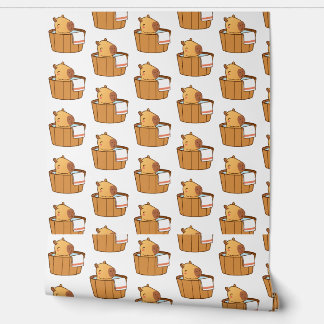 Pintado Papel tapiz de Capybara - Bebé estético Capybara