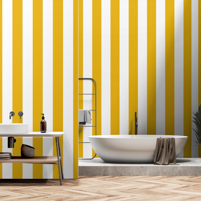 Pintado Papel tapiz de las bandas de oro (Baño)