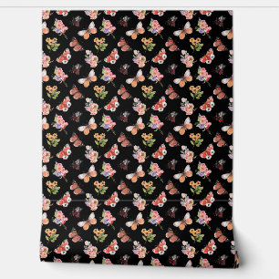 Pintado Papel tapiz de mariposa - Diseño elegante de marip
