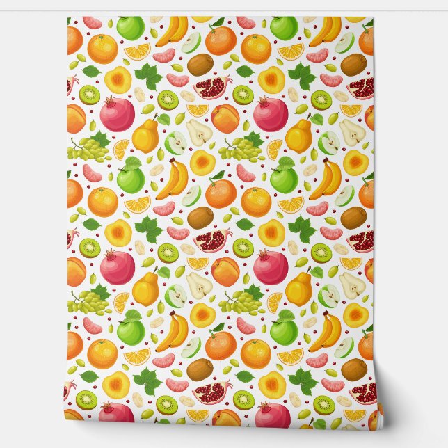 Pintado Papel tapiz de parche de frutas (Desenrollar)