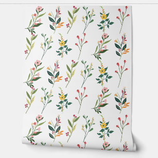 Pintado Papel tapiz floral