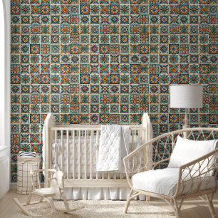 Pintado Papel tapizado en mosaico de Talavara con colores