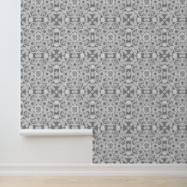 Pintado Patrón de mosaico geométrico gris Papel de escrito