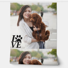 Pintado Personalizado LOVE Paw Imprimir Papel De Fondo De 