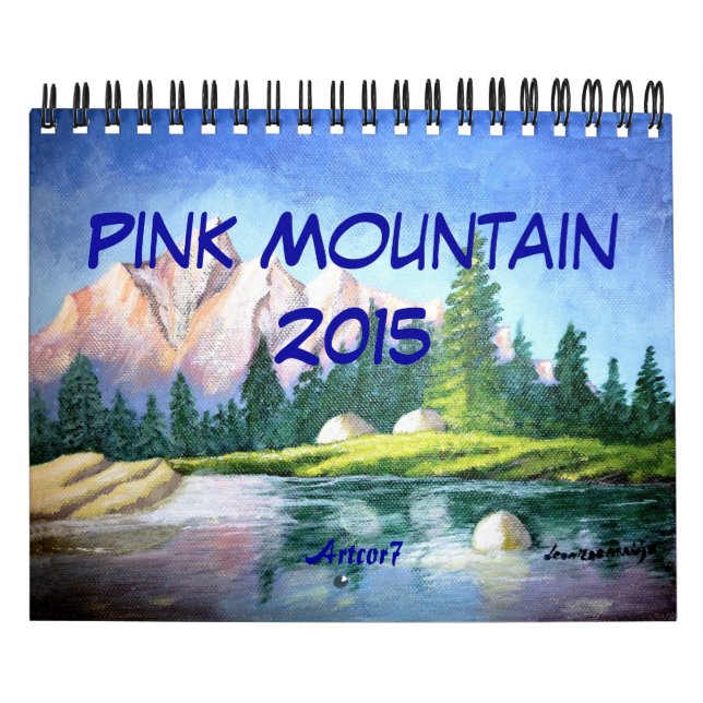 Pintado rosa de montaña 2016 Calendario Pequeño 2  (Tapa)