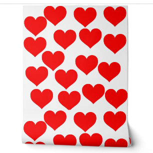 Pintado Sencillo papel tapiz rojo de amor bonito