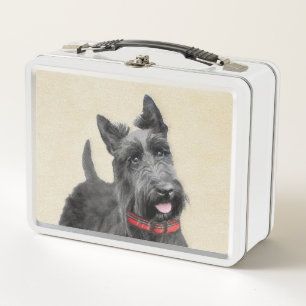 Pintado Terrier Escocés - Arte Perro Original