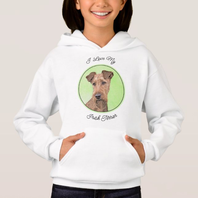 Pintado Terrier Irlandés - Arte de Perro Original. (Anverso)