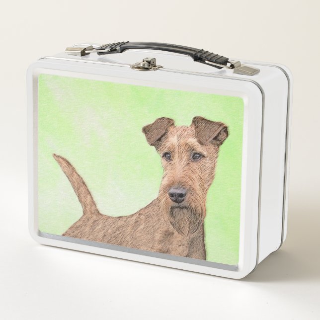 Pintado Terrier Irlandés - Arte de Perro Original. (Anverso)