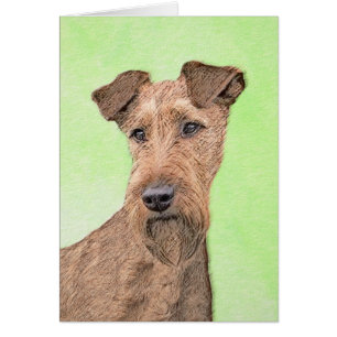 Pintado Terrier Irlandés - Arte de Perro Original.
