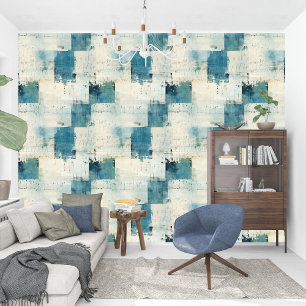 Pintado Textura contemporánea de papel color índigo azul