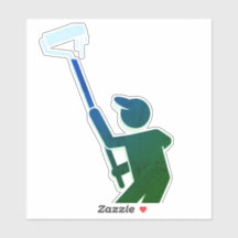 Pintador con Pegatina de rodillos de pintura