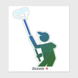 Pintador con Pegatina de rodillos de pintura