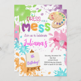 Pintando invitación de cumpleaños