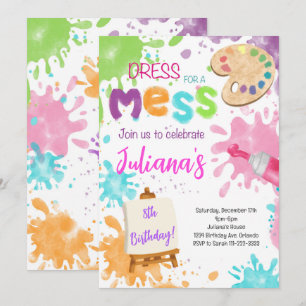 Pintando invitación de cumpleaños