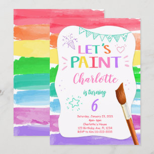 Pintando invitación de cumpleaños