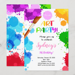 Pintando invitación de cumpleaños